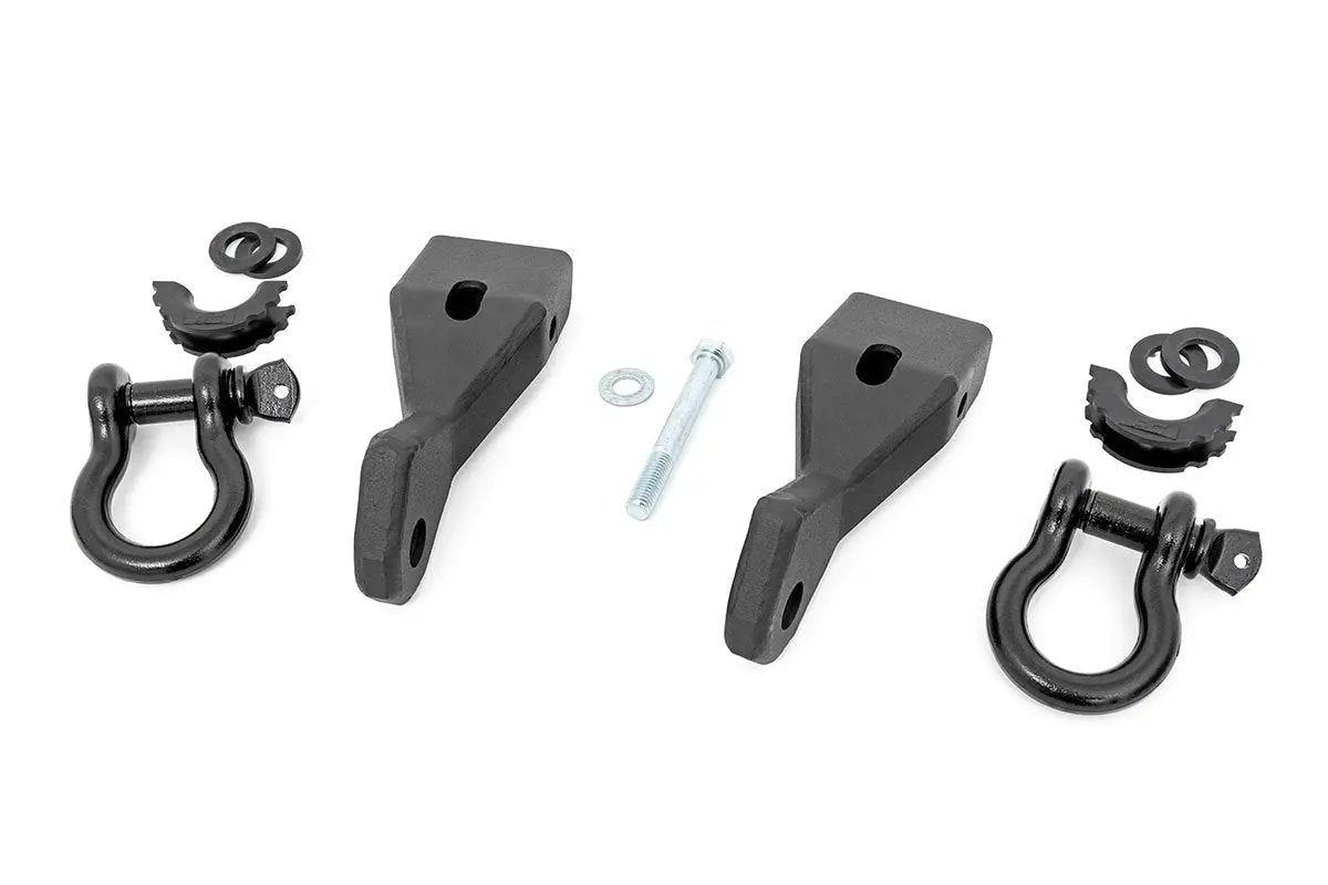 Rough Country Tow Hook Brackets | D-Ring Combo | Chevy/GMC 1500 (07-13) by Rough Country
