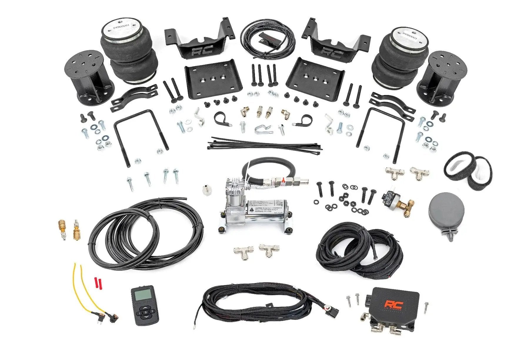 Rough Country Air Spring Kit w/compressor | Wireless Controller | 5 Inch Lift Kit | Chevy/GMC 1500 (07-18) by Rough Country