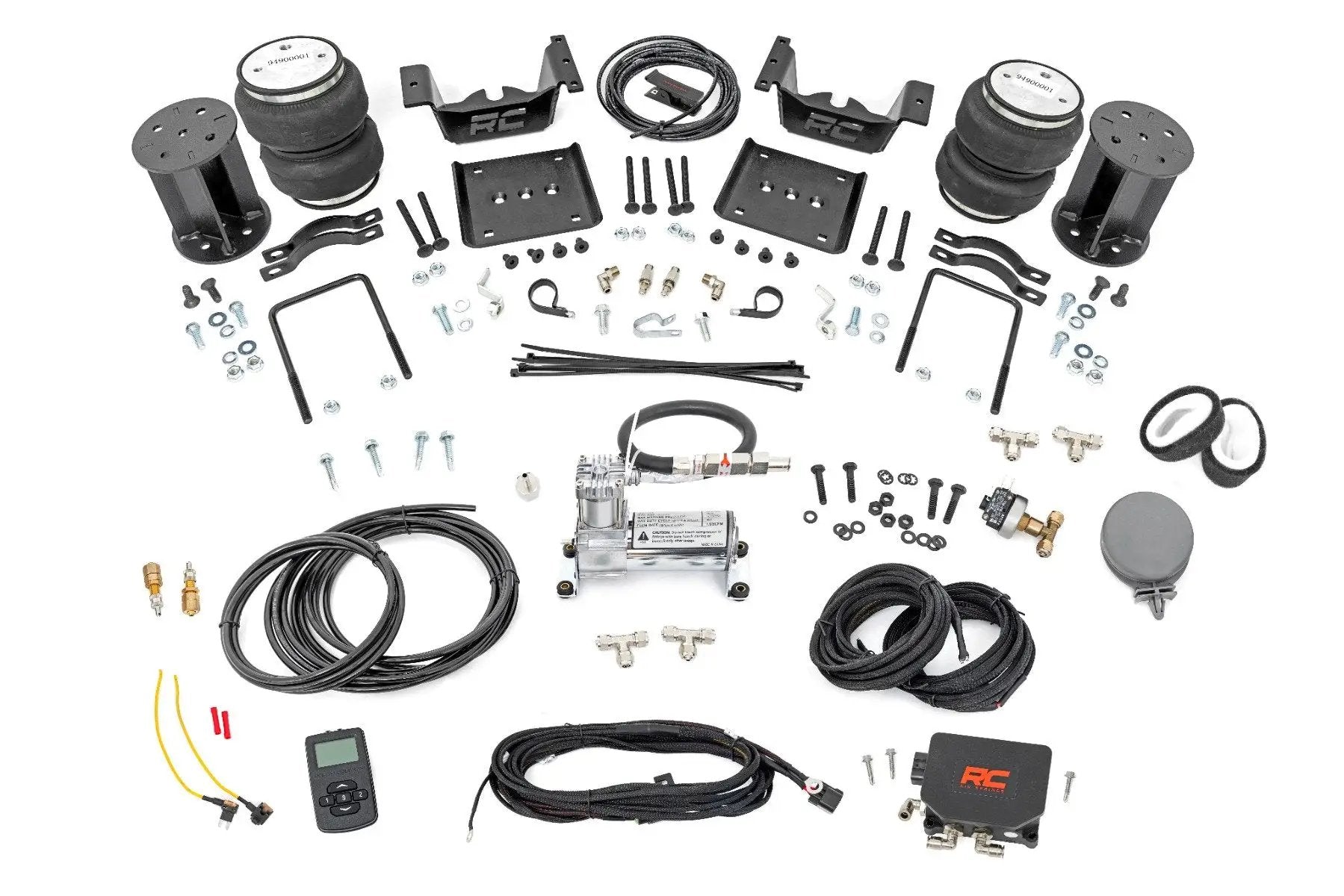 Rough Country Air Spring Kit w/compressor | Wireless Controller | 6-7.5 Inch Lift Kit | Chevy/GMC 1500 (07-18) by Rough Country