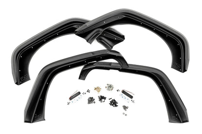 Rough Country High Clearance LED Flat Fender Flare Kit | UV Treated | Jeep Wrangler JK (07-18) by Rough Country