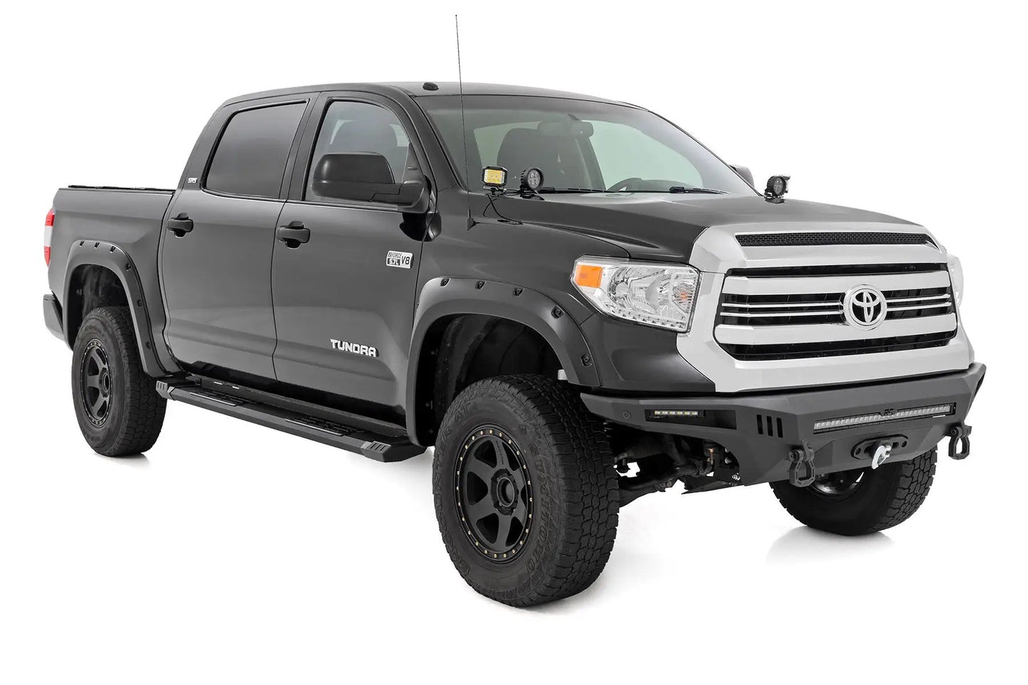 Rough Country HD2 Aluminum Running Boards | Crewmax Cab | Toyota Tundra 2WD/4WD (2007-2021) by Rough Country
