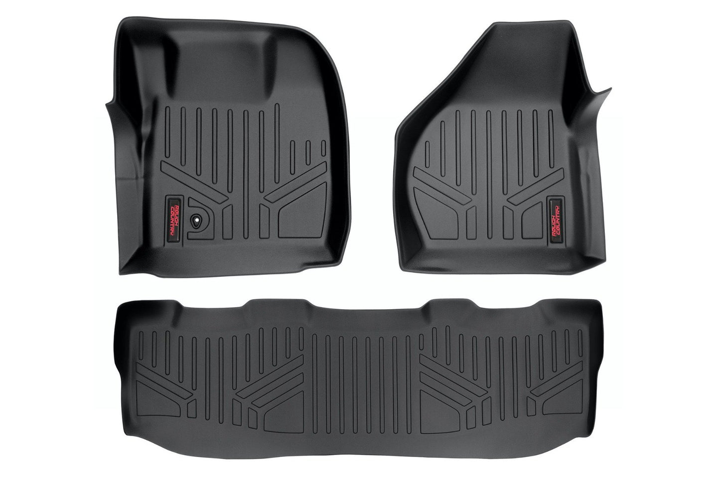 Rough Country Floor Mats | FR & RR | Crew Cab | Ford F-250/F-350 Super Duty 2WD/4WD (08-10)