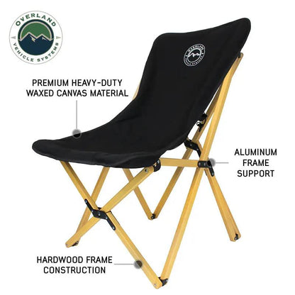 OVS Kick It Wooden Camp Chair - Wood Base & Storage Bag by OVS