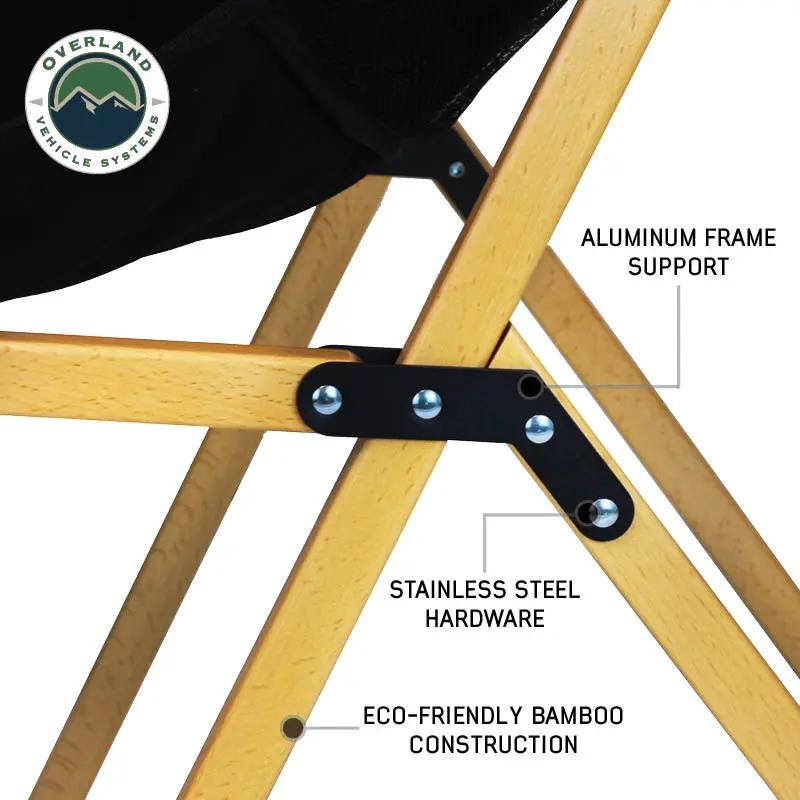 OVS Kick It Wooden Camp Chair - Wood Base & Storage Bag by OVS