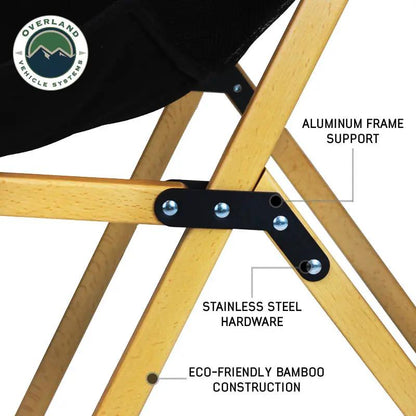 OVS Kick It Wooden Camp Chair - Wood Base & Storage Bag by OVS