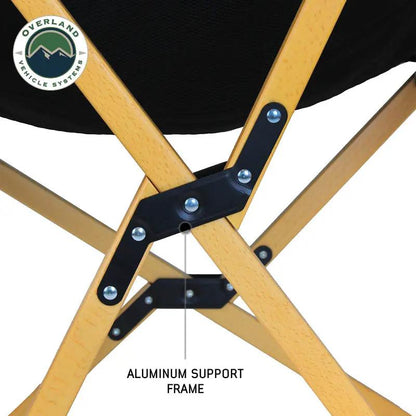 OVS Kick It Wooden Camp Chair - Wood Base & Storage Bag by OVS