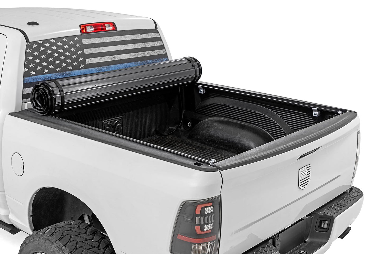 Rough Country Hard Roll Up Bed Cover | 5'7" Bed | Ram 1500 (09-18)/2500 (09-26)