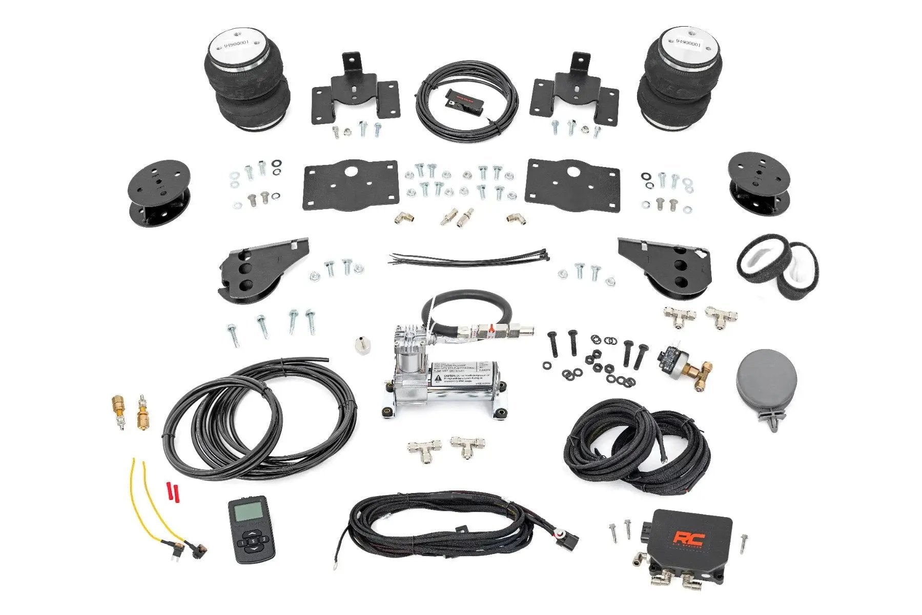 Rough Country Air Spring Kit w/compressor | Wireless Controller | 4 Inch Lift Kit | Ram 1500 (10-18 & Classic) by Rough Country