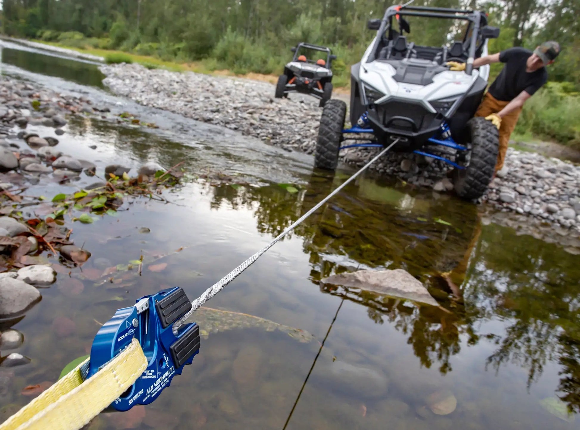 Factor 55 The Ultrahook XTV is the world's safest and fastest winch hook that was developed to meet the needs of off-road racers who needed the speed of a hook with the functionality of closed system winching by Factor 55