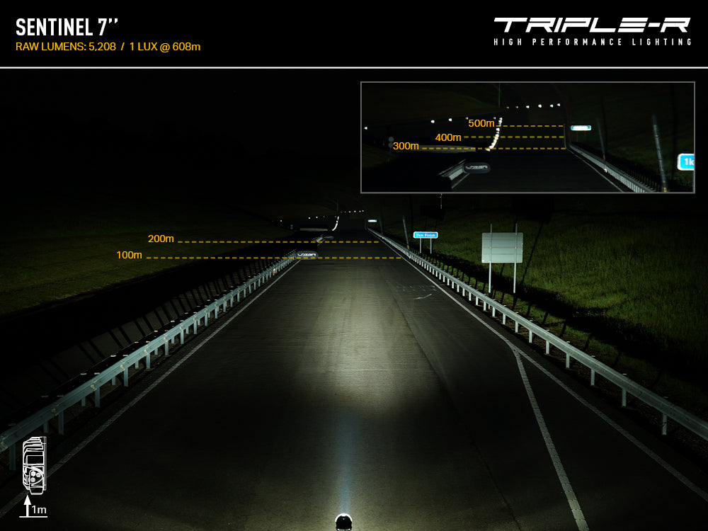 TRIPLE-R-LIGHTS Sentinel 7" with a combination of 12 premium 'bin' LEDs