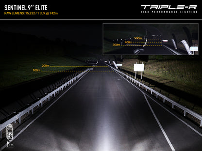 TRIPLE-R-LIGHTS Sentinel 9'' Elite with a combination of 32 high power LEDs