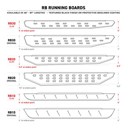 Go Rhino GOR RB20 Boards - Tex Black by Go Rhino