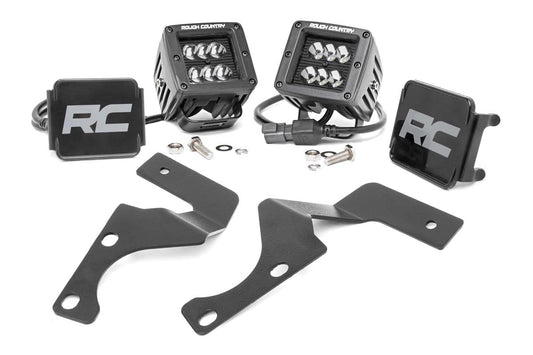 Kit de luces LED | Montaje en zanja | Par de luces de inundación negras de 2" | Toyota 4Runner (10-24)