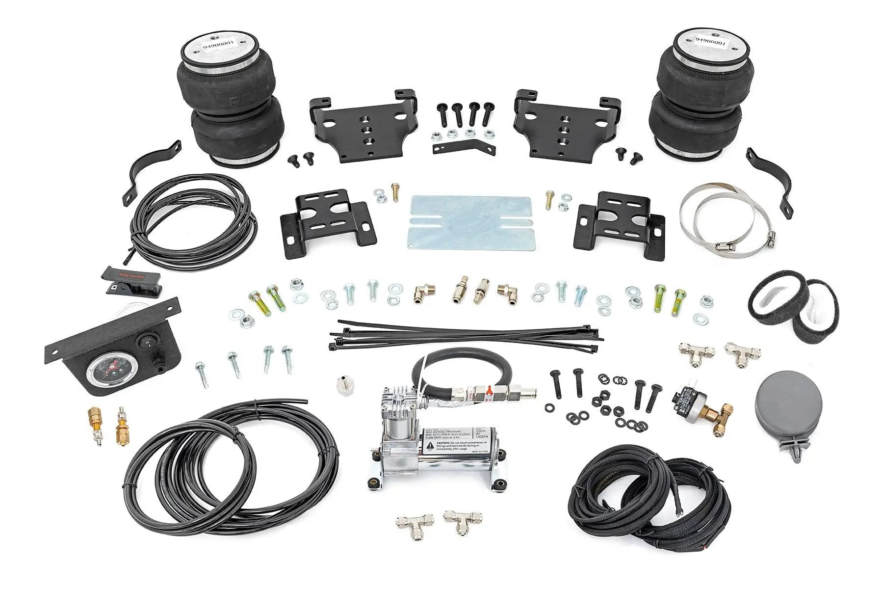 Rough Country Air Spring Kit w/compressor | 0-6" Lift | Chevy/GMC 2500HD (01-10) by Rough Country