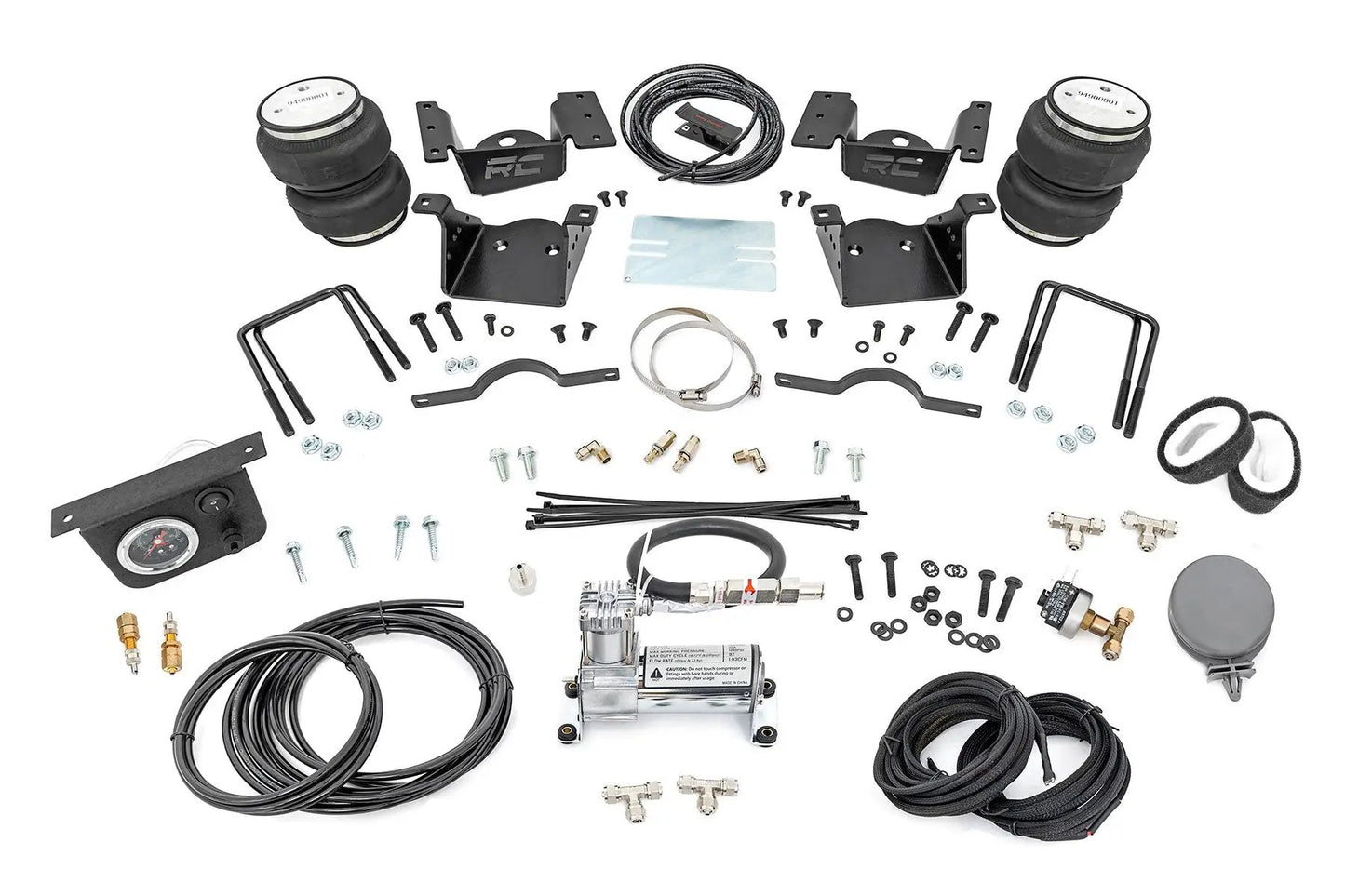 Rough Country Air Spring Kit w/compressor | 0-7.5" Lift | Chevy/GMC 2500HD/3500HD (11-19) by Rough Country