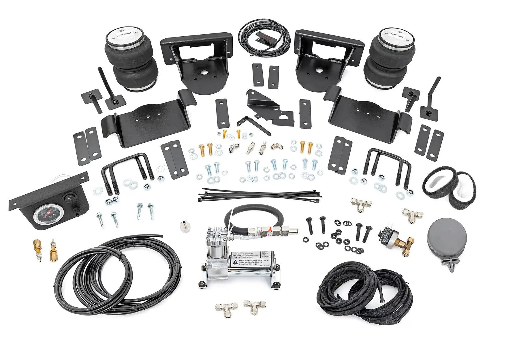 Rough Country Air Spring Kit w/compressor | 0-6" Lifts | Ford F-150 4WD (2021-2025) by Rough Country
