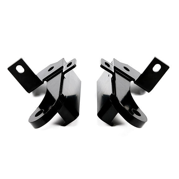 Warn Mounts Below Factory Winch-Ready Steel Bumper; Rated At 12,000 Pounds; 7/8 Inch Pin Size; Powder Coated; Black; With Jack Point; Set of 2
