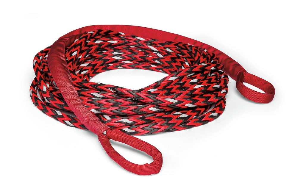 Warn 3/8 Inch Diameter x 50 Foot Length; Spydura Nightline Rope; Reflective; Loop on Each End; For Winches up to 12,000 Pounds