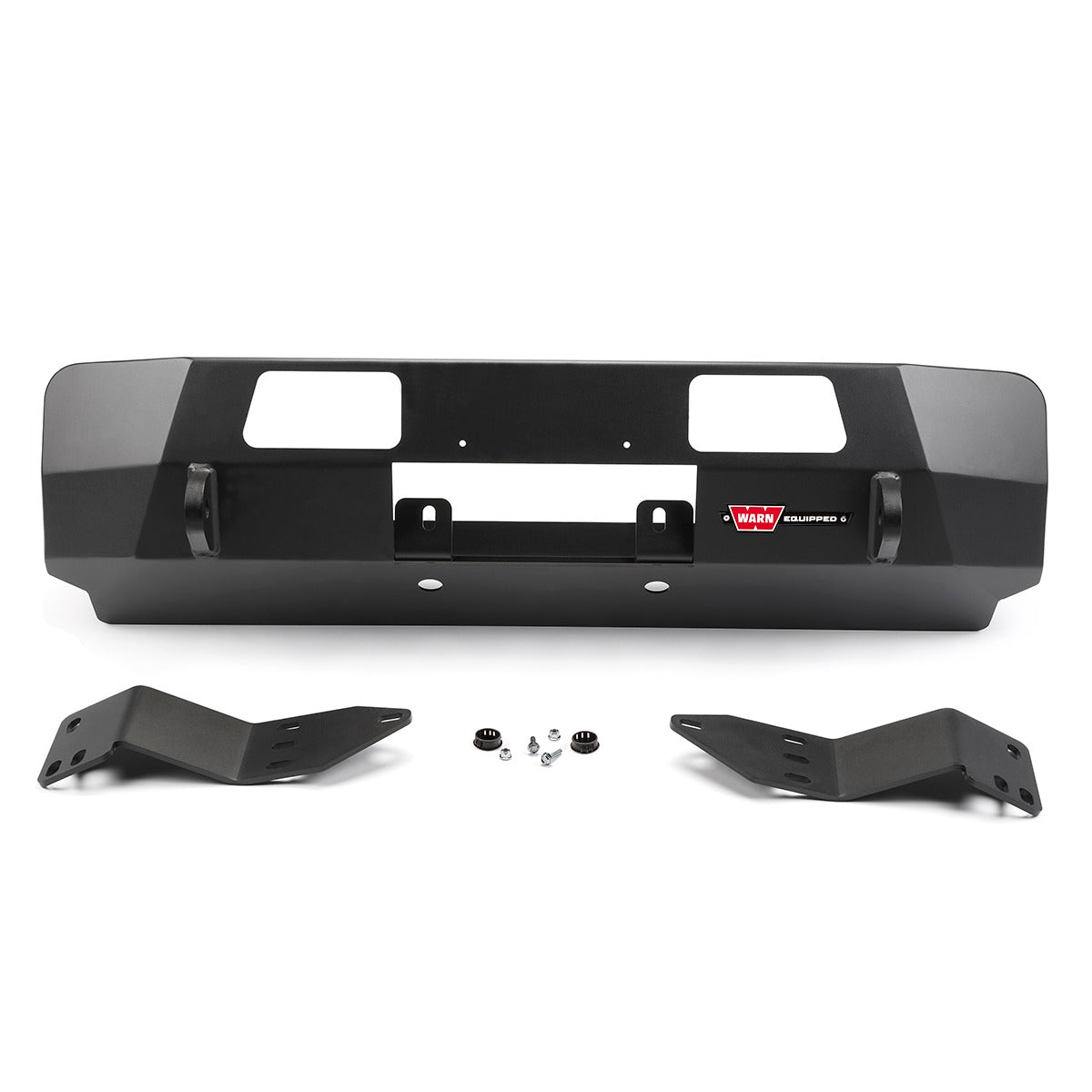 Warn Mounts WARN ZEON or VR EVO winch onto front of the Toyota Tundra. Removes the vulnerable center section of the front bumper cover and replaces with heavy duty winch mount while retaining the factory appearance.