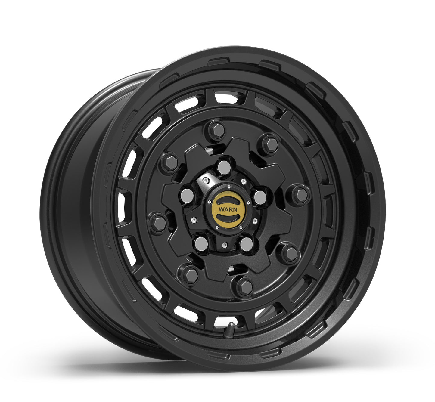WARN EPIC Jackhammer wheel in black; 17x8.5 diameter, 5x5 (5x127) bolt pattern, 0 offset perfect for Jeep Wrangler JK, JL, and JT fitments