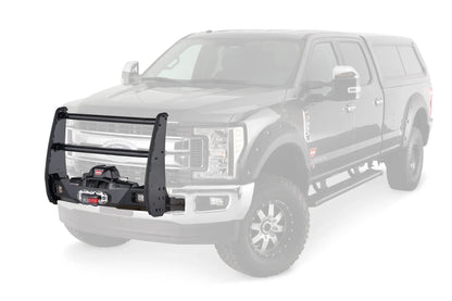 Warn Application specific brackets for the Ford Super Duty. Part 1 of 2 required items for the WARN Trans4mer system. Requires winch carrier; 107650 for mid-frame (ZEON or VR EVO), 107651 for Heavyweight, or 107652 for Series. by Warn