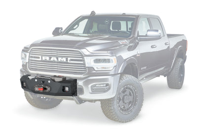 Warn Winch carrier for large frame or foot forward mounted winches up to 16.5K in capacity. Part 2 of 2 required items for the WARN Trans4mer system. Features openings for auxiliary lights. Designed for use with WARN Heavyweight winches.