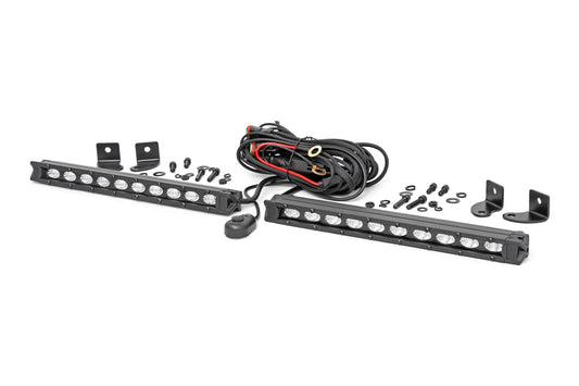 Rough Country 10 Inch Black Series LED Light Bar | Slim Line| Pair