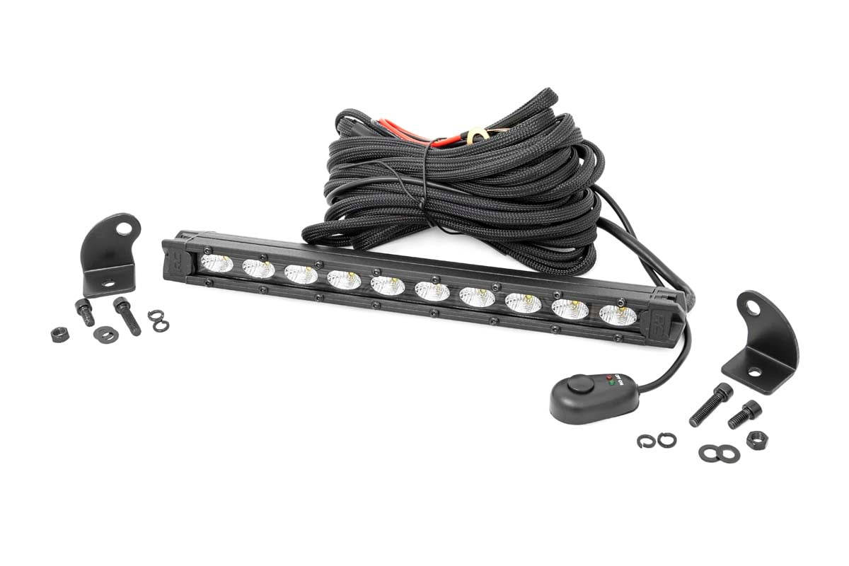 Barra de luz LED negra de la serie Slim Line de 10 pulgadas