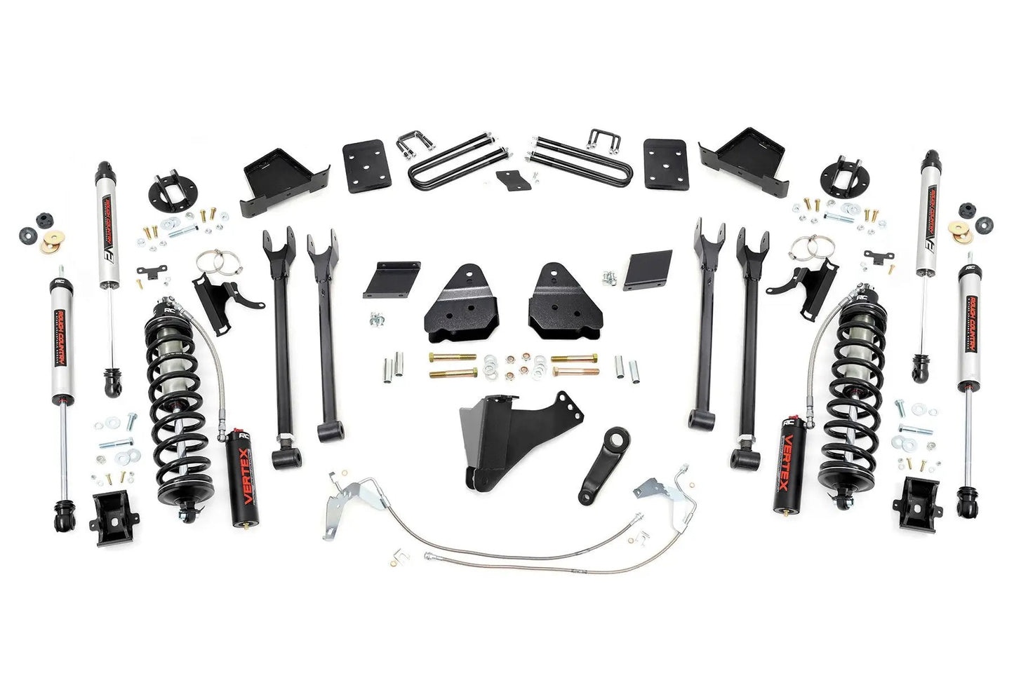 Rough Country 6 Inch Lift Kit | 4-Link | No OVLD | C/O V2 | Ford F-250 Super Duty (11-14) by Rough Country