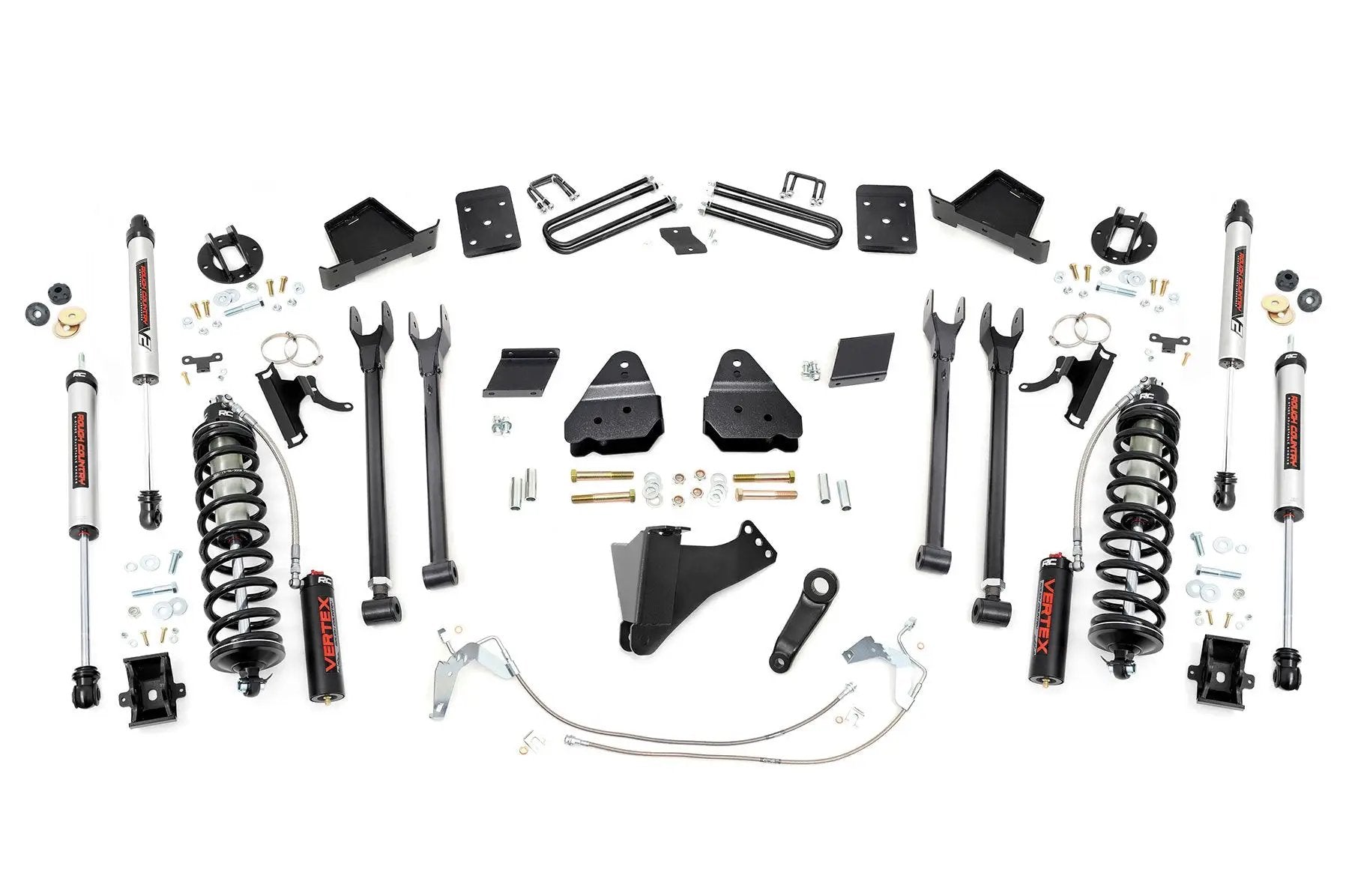 Rough Country 6 Inch Lift Kit | 4-Link | No OVLD | C/O V2 | Ford F-250 Super Duty (11-14) by Rough Country