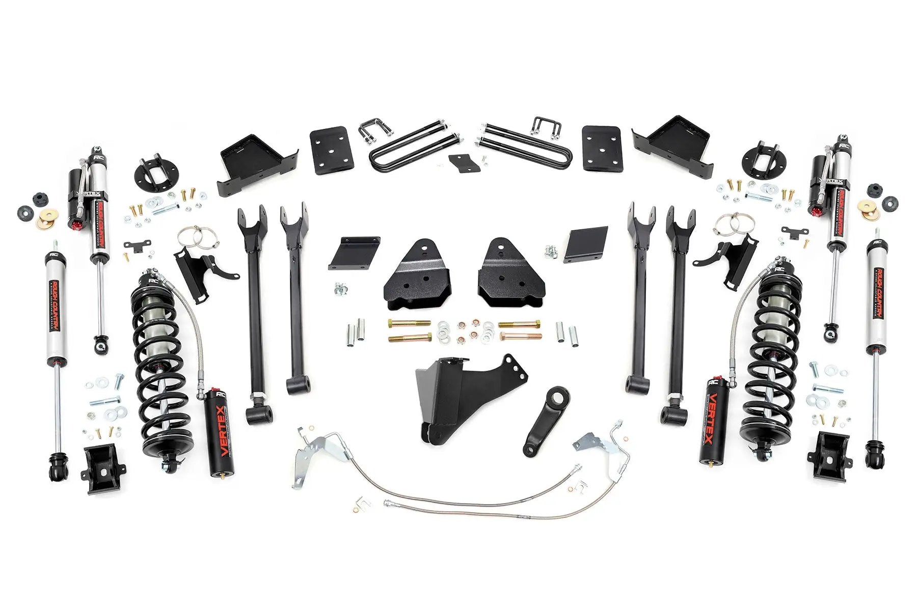 Rough Country 6 Inch Lift Kit | 4-Link | No OVLD | C/O Vertex | Ford F-250 Super Duty (11-14) by Rough Country