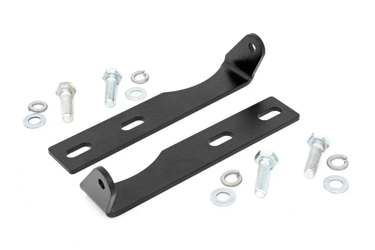 Rough Country LED Light Kit | Bumper Mount | 20" Chrome Dual Row | Amber DRL | Jeep Grand Cherokee WK2 (11-20) by Rough Country