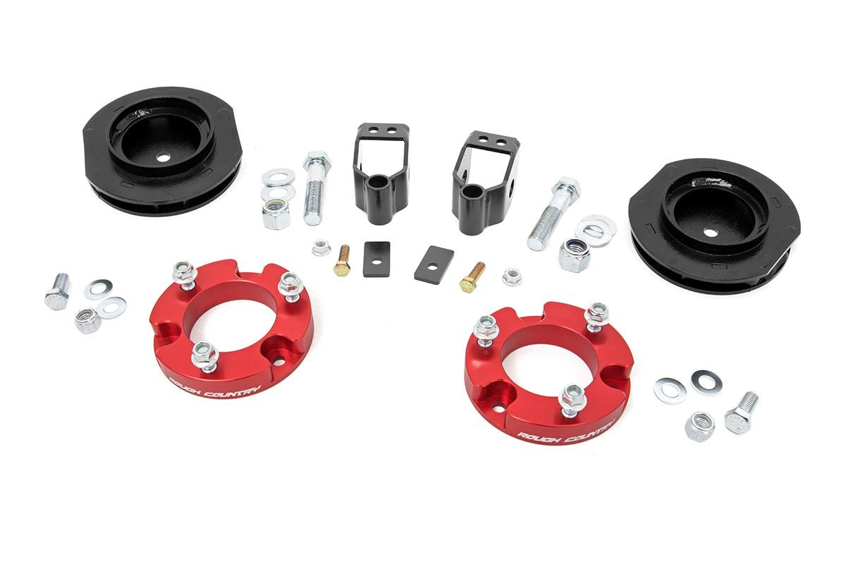 Kit de elevación de 2 pulgadas | X-REAS | Espaciadores rojos | Toyota 4Runner 2WD/4WD (2010-2024)