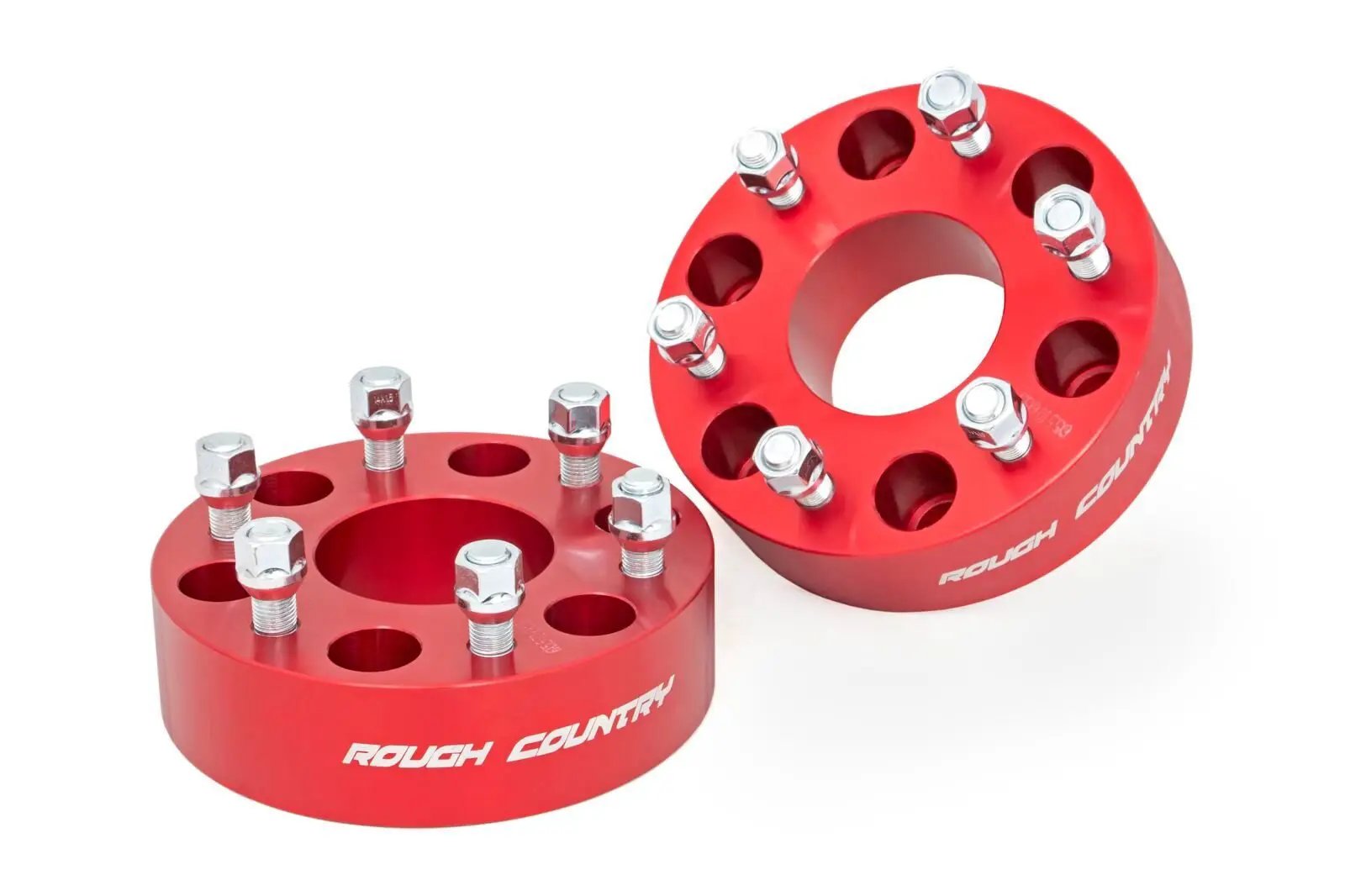 Rough Country 2 Inch Wheel Spacers | 6x5.5 | Red | Chevy/GMC 1500 Truck & SUV by Rough Country