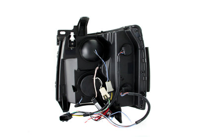 ANZO USA Projector Headlight Set w/Halo - Clear Lens - Black Housing - Pair - CCFL