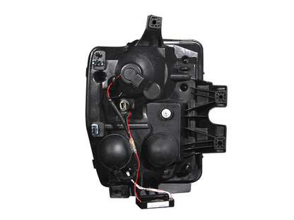 ANZO USA Projector Headlight Set w/Halo - Clear Lens - Black Housing - Pair - CCFL
