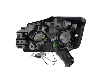 ANZO USA Projector Headlight Set w/Halo - Clear Lens - Chrome Housing - Pair - CCFL