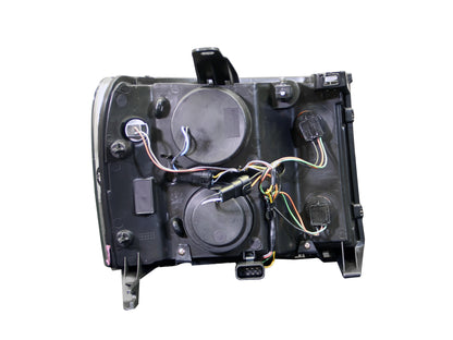 ANZO USA Projector Headlight Set - Clear Lens - Black Housing - Pair - w/U-Bar