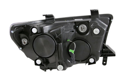 ANZO USA Projector Headlight Set - Clear Lens - Black Housing - Pair - w/U-Bar