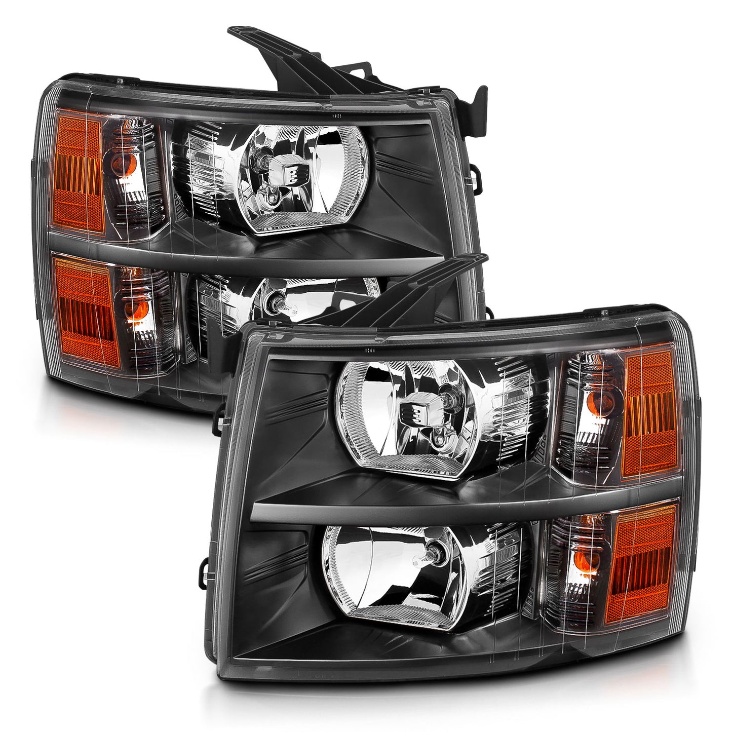 ANZO USA Crystal Headlights Black