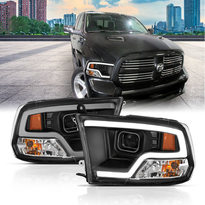 ANZO USA Projector Headlights Plank Style Design Black