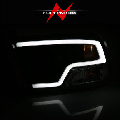 ANZO USA Projector Headlights Plank Style Design Black