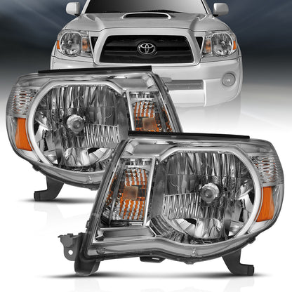 ANZO USA Crystal Headlight Chrome Amber