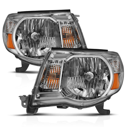 ANZO USA Crystal Headlight Chrome Amber