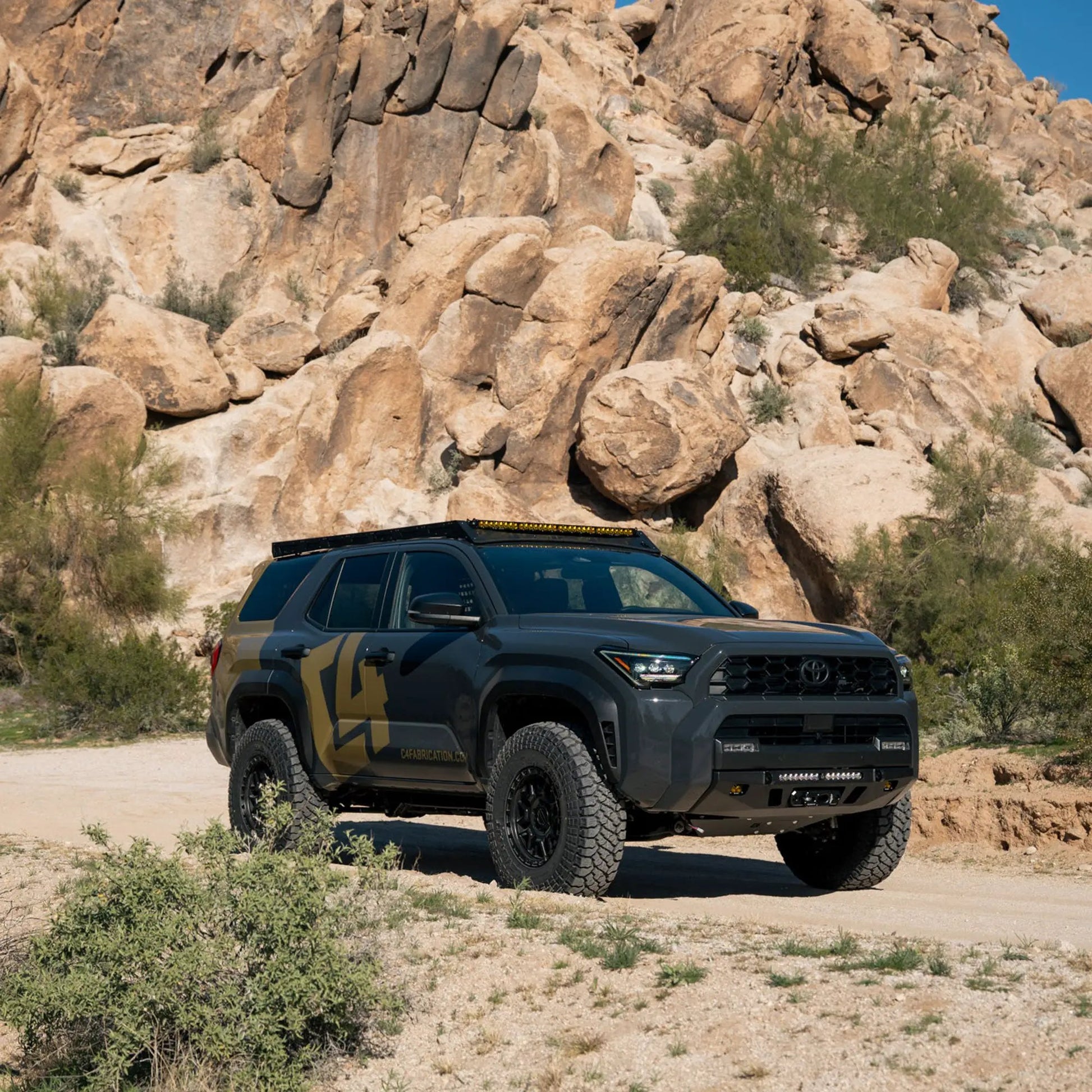 C4 Fabrication 4Runner Roof Rack with Optional Light Bar Mount / 6th Gen / 2025+ (With Light Mount) by C4 Fabrication
