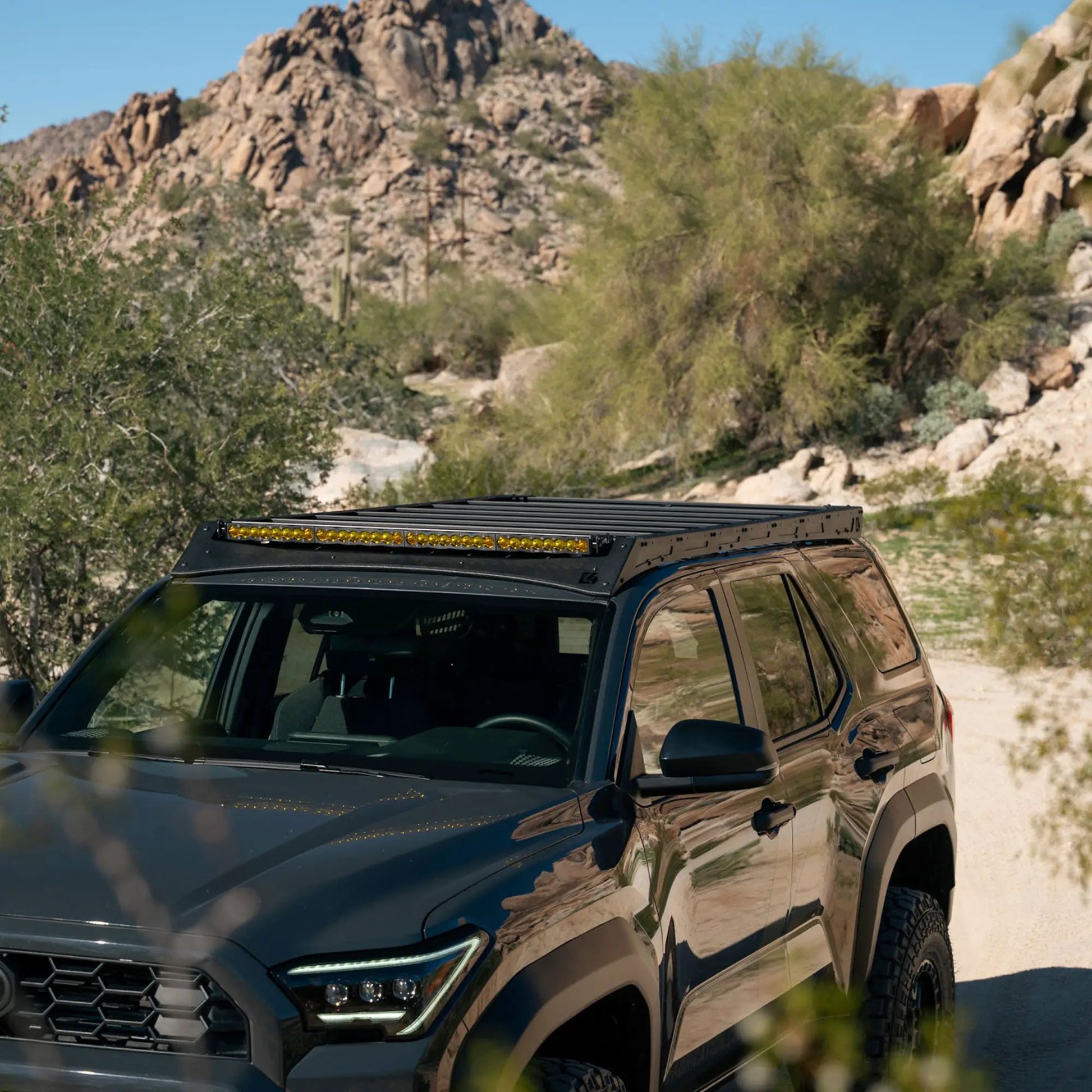 C4 Fabrication 4Runner Roof Rack with Optional Light Bar Mount / 6th Gen / 2025+ (With Light Mount) by C4 Fabrication