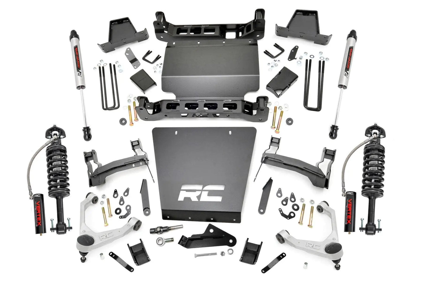 Rough Country 7 Inch Stamped Steel LCA Lift Kit | Forged UCA | Bracket | Vertex/V2 Shks | Chevy/GMC 1500 (16-18) by Rough Country