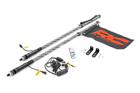 Kit de luces LED tipo látigo | Montaje en la caja | Polaris Ranger RZR 170/RZR 170