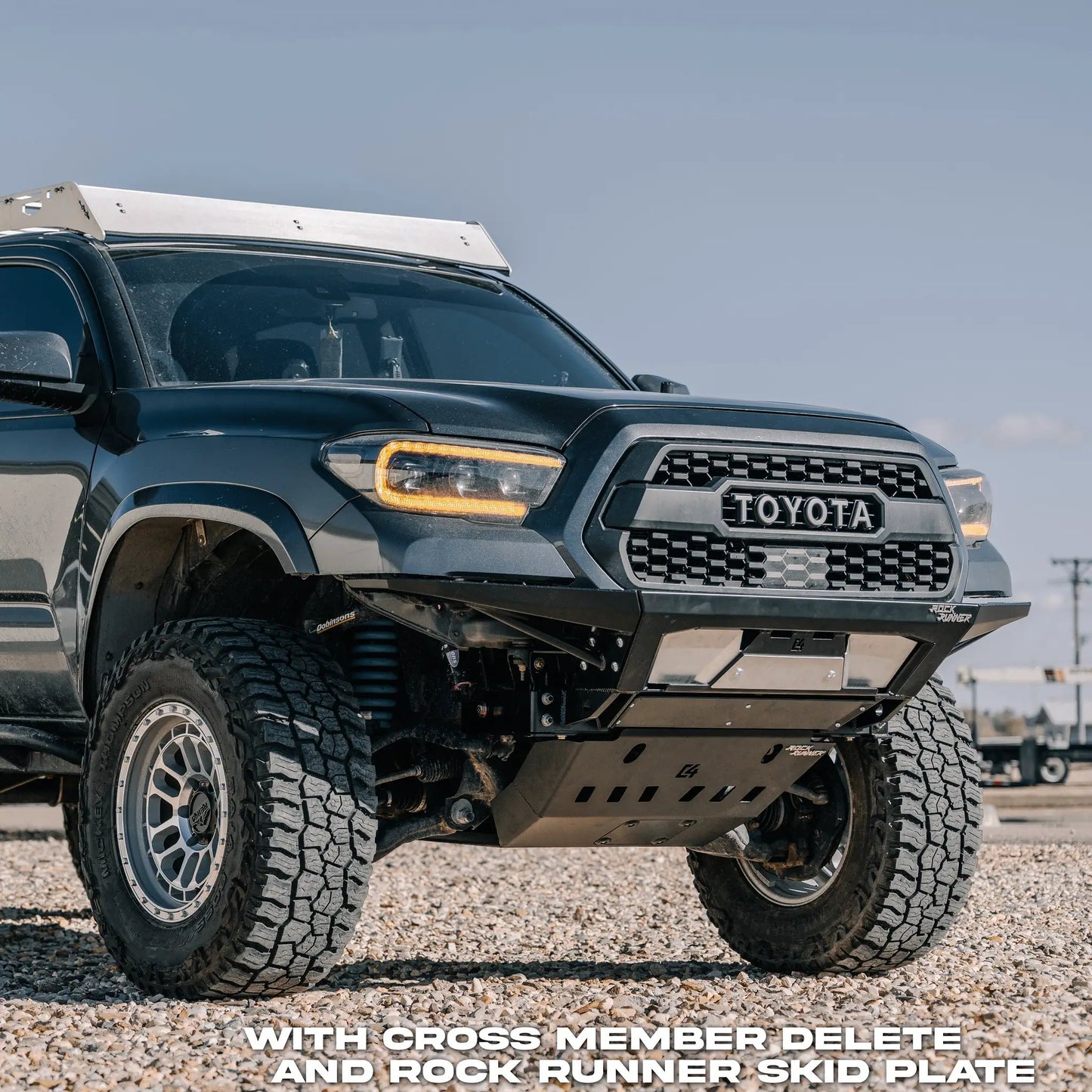 C4 Fabrication Tacoma Rock Runner Front Skid Plate w/Cross Member Delete/ 3rd Gen / 2016-2023 by C4 Fabrication
