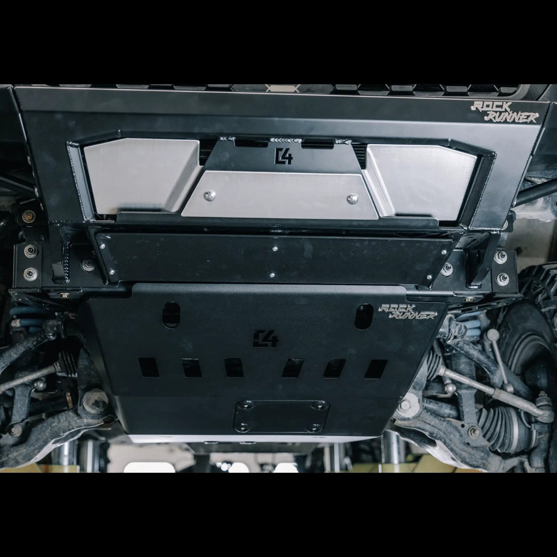 C4 Fabrication Tacoma Rock Runner Front Skid Plate w/Cross Member Delete/ 3rd Gen / 2016-2023 by C4 Fabrication
